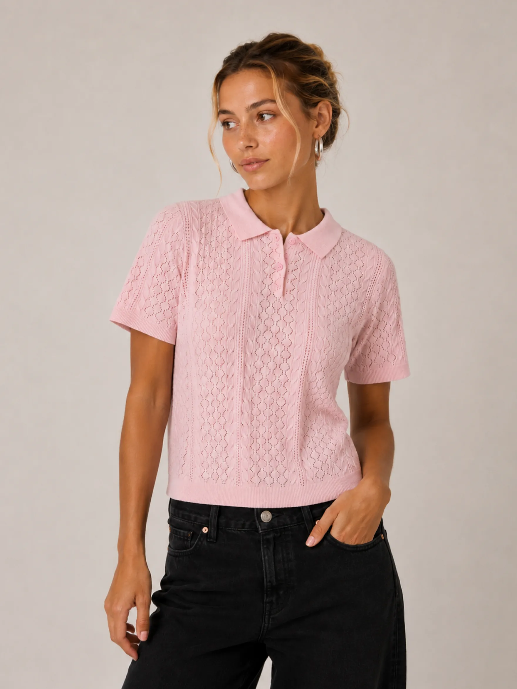 Alba ss knit polo
