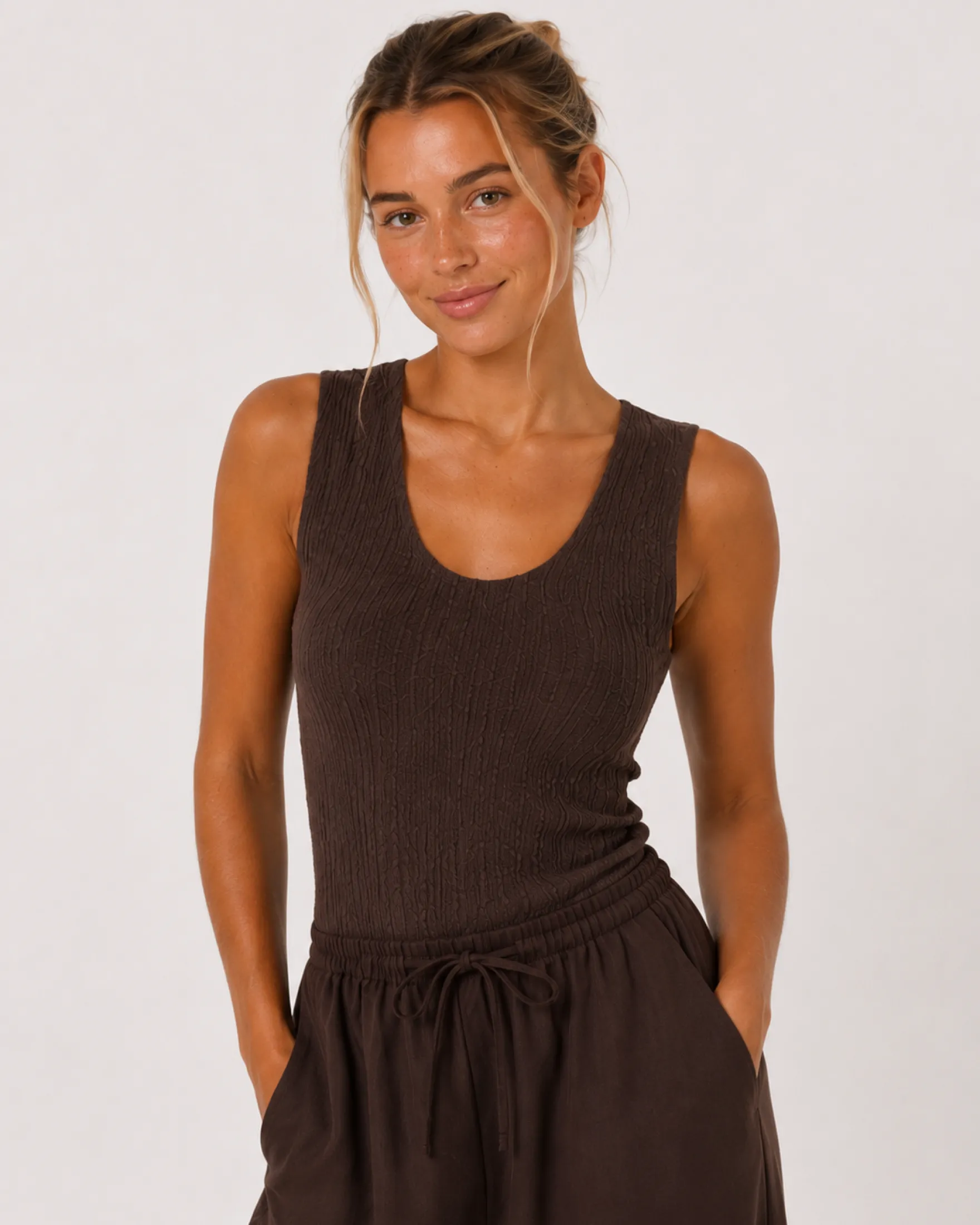 Alva crepe top