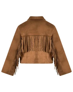 Amy faux suede fringe jacket