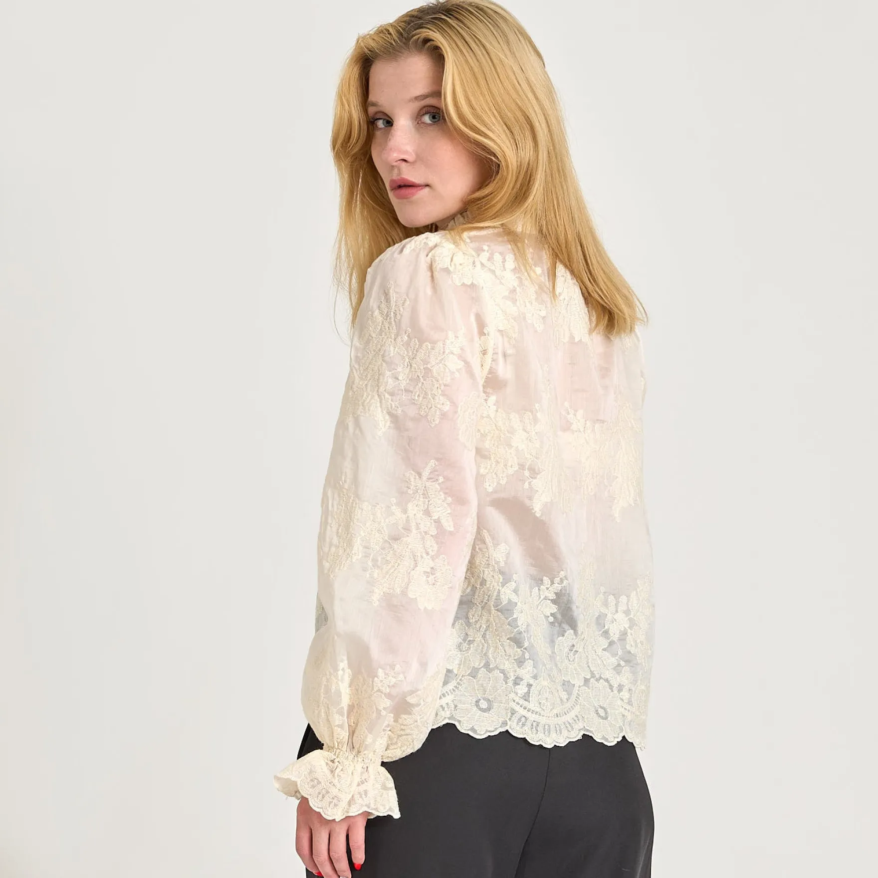Angel embroidery blouse