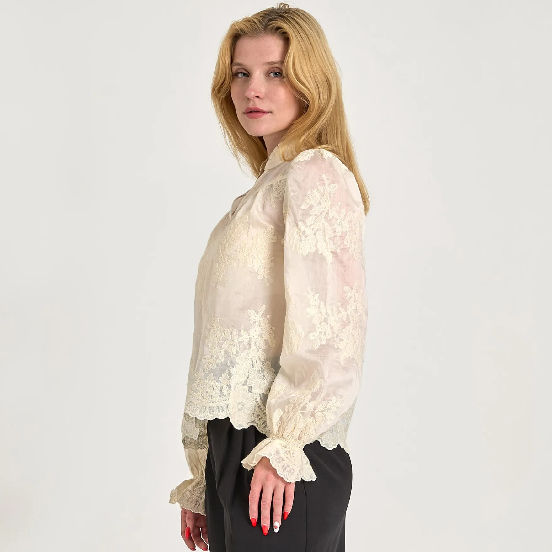 Angel embroidery blouse