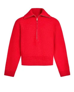 Anna Solid Zip Blouse