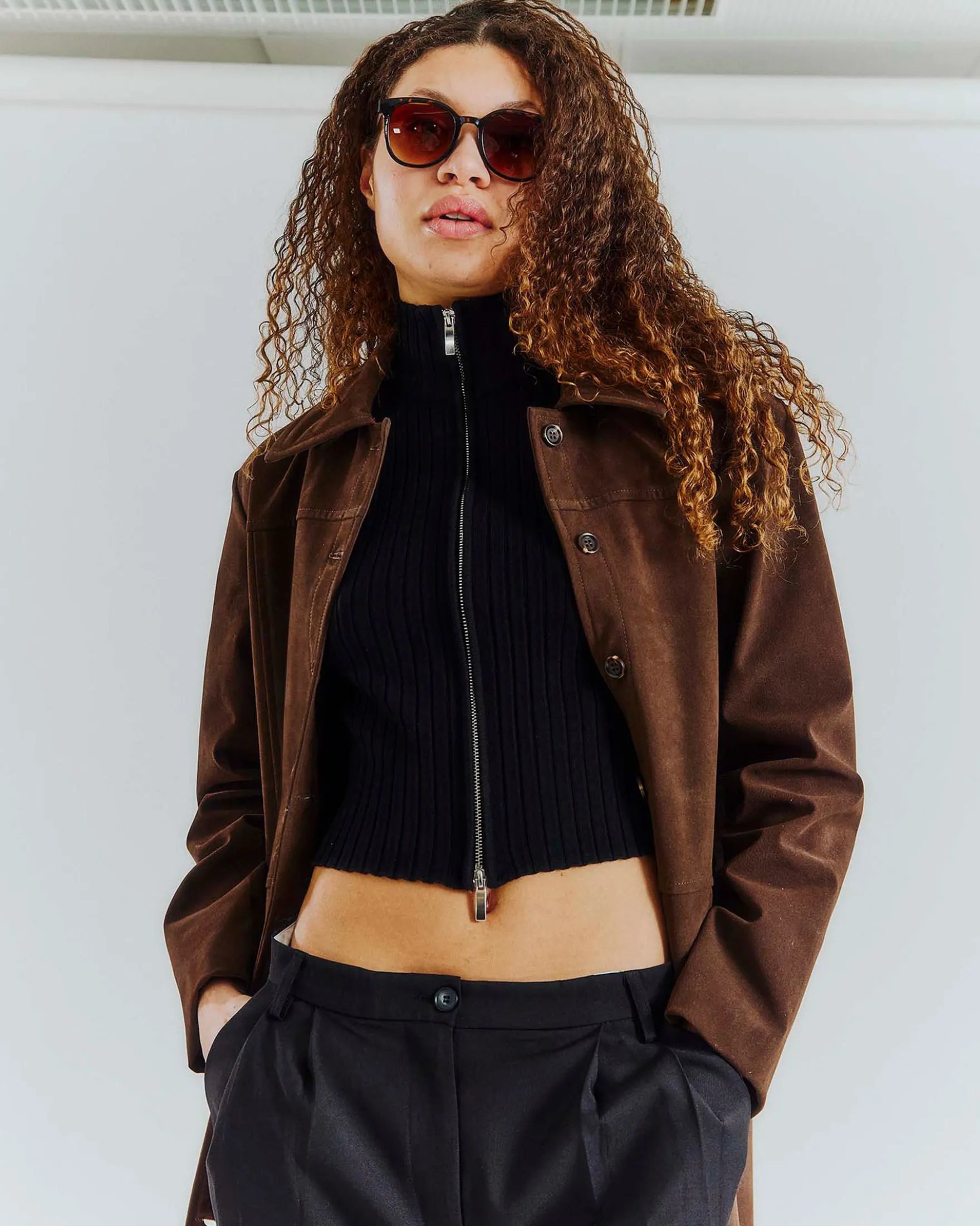 Ava fake suede jacket