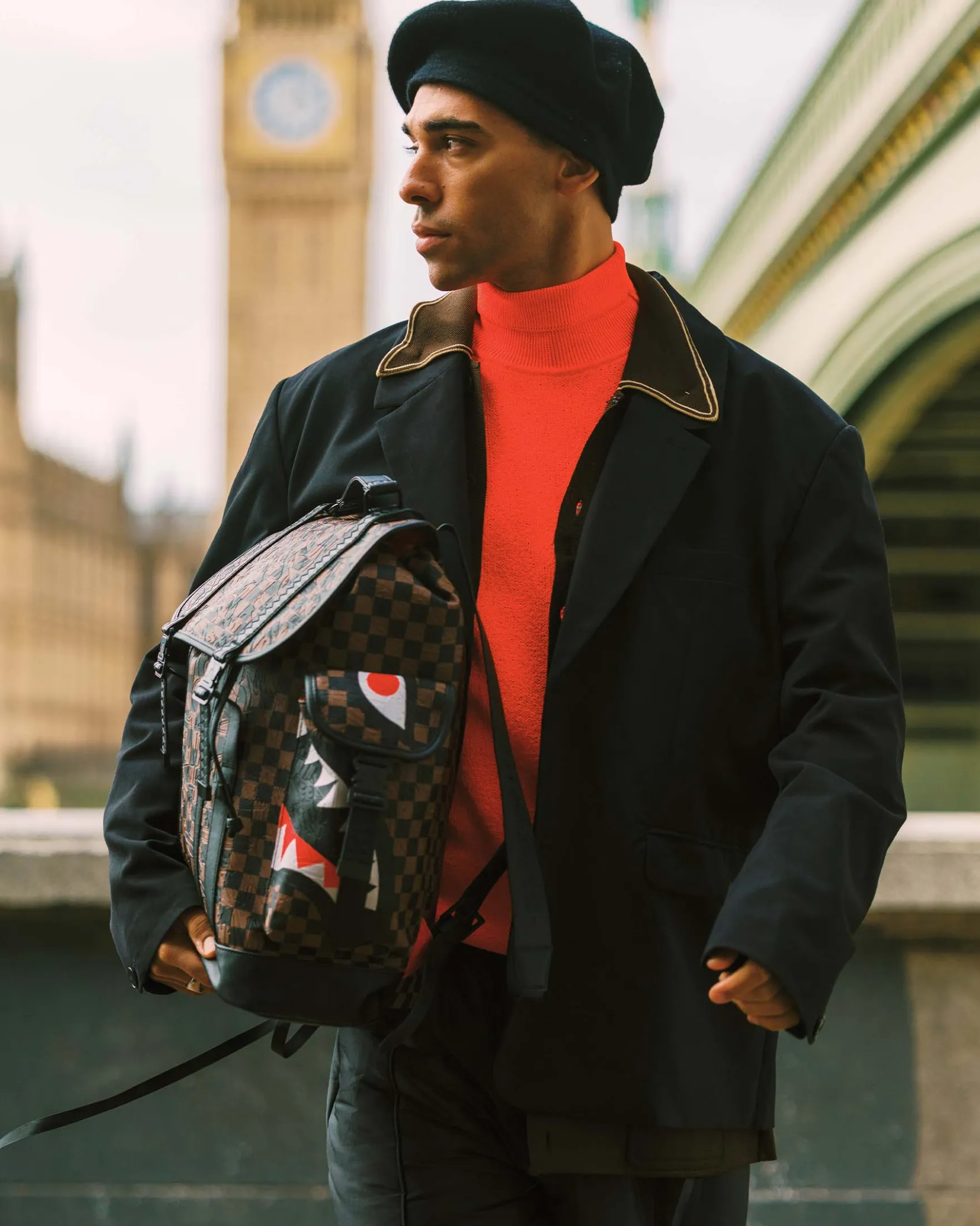 CHECK EMBOSS BACKPACK