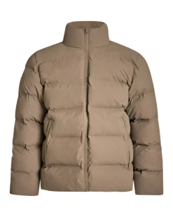 Coated puffer jacket