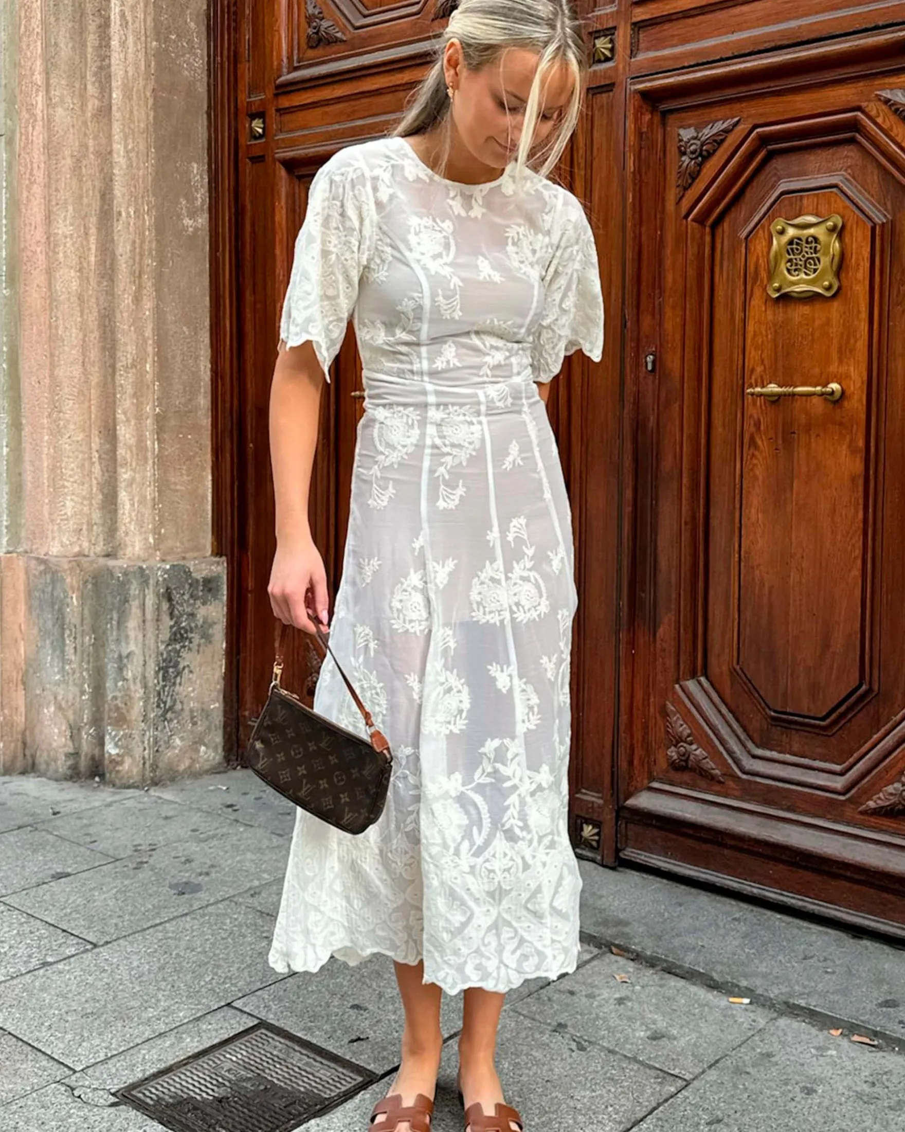 Ellinoric lace long dress