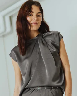Elvira satin blouse