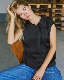 Elvira satin blouse