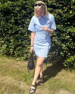Faylin stripe tee dress