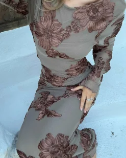Floraic mesh dress