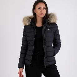 Hooded down jacket