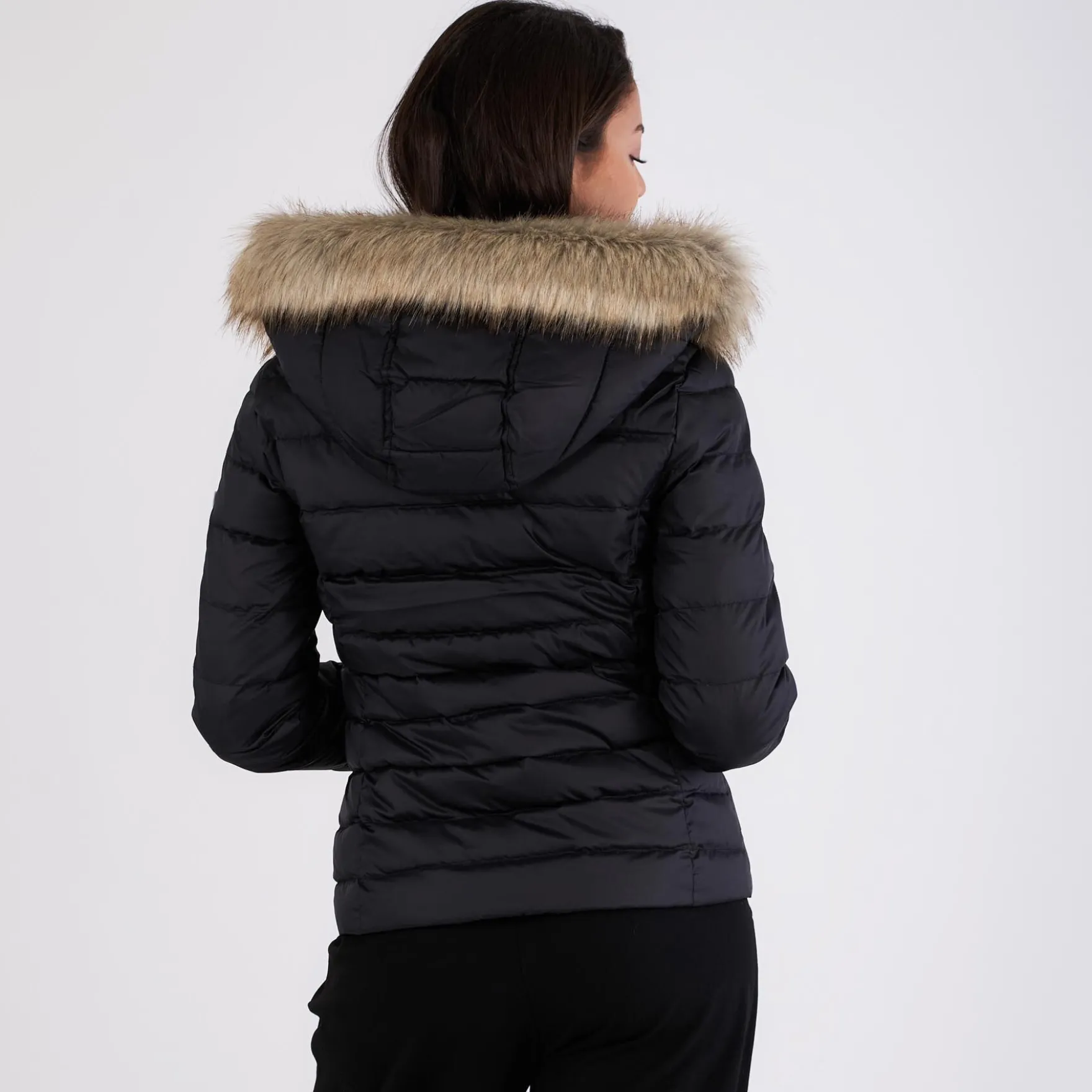 Hooded down jacket