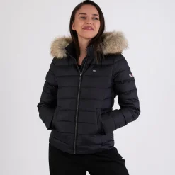 Hooded down jacket