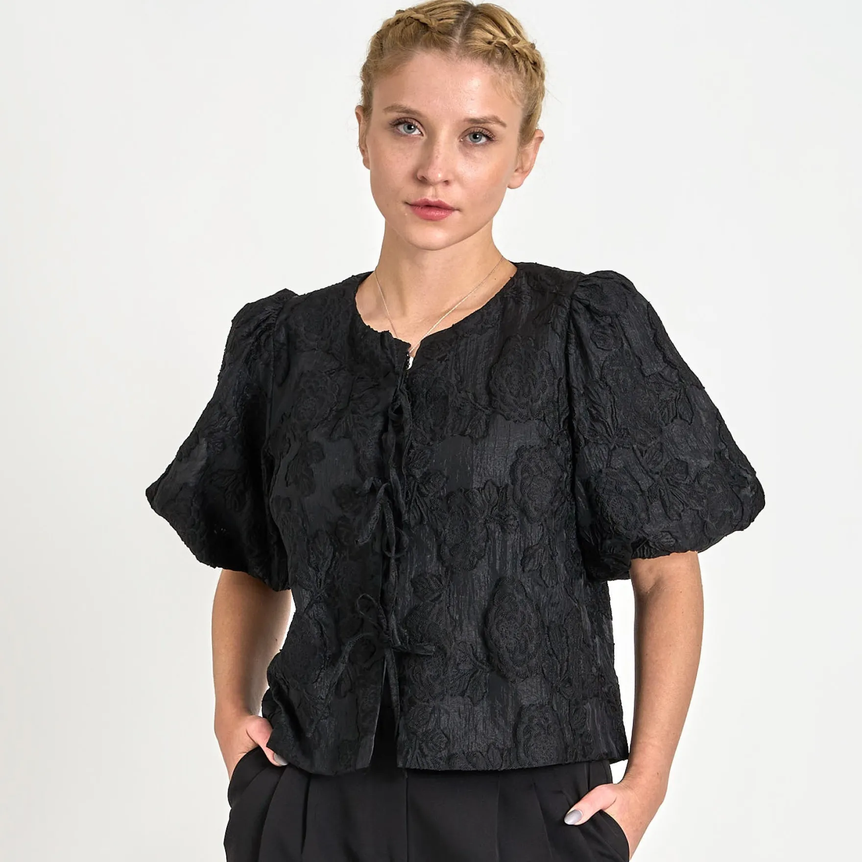 Ines jaquard blouse