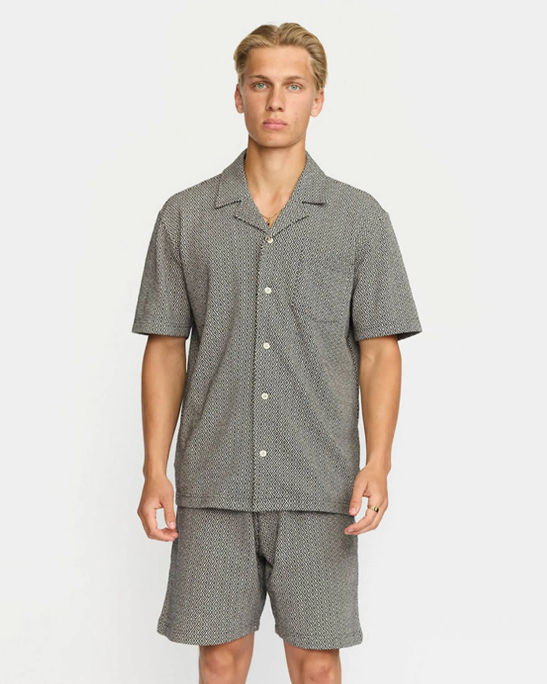 Jaquard SS Cuban Shirt