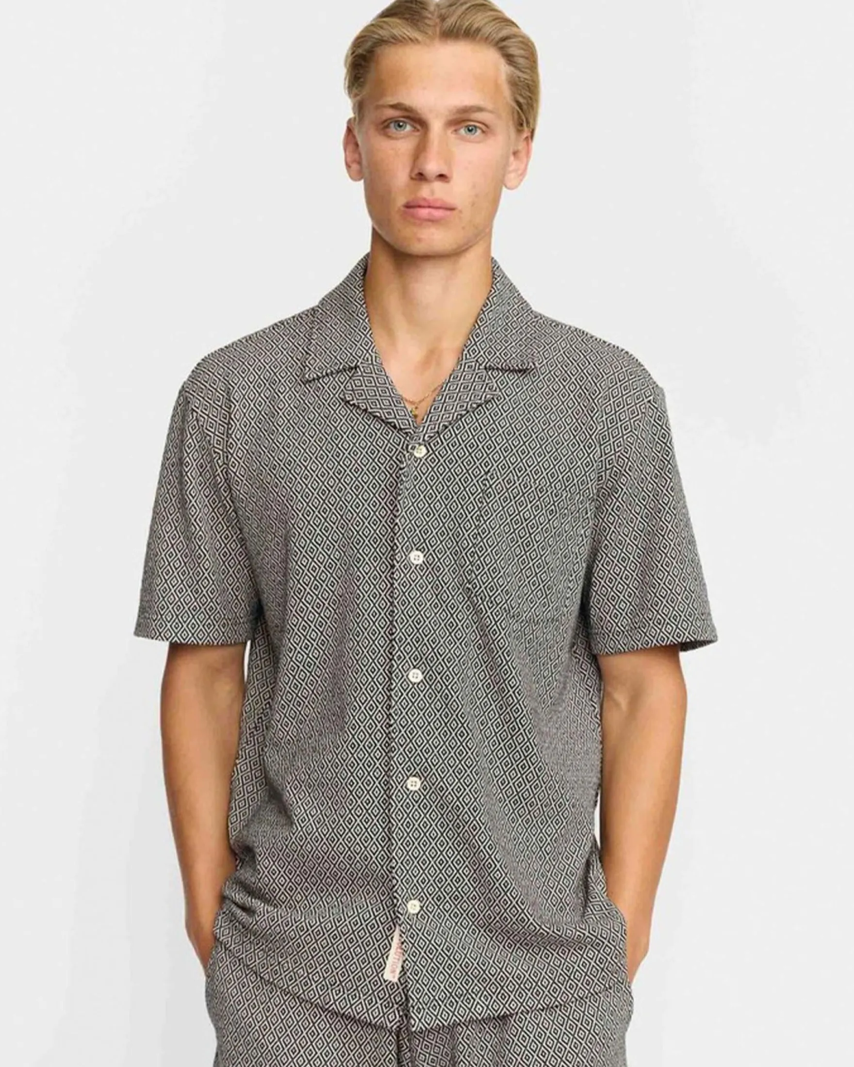 Jaquard SS Cuban Shirt