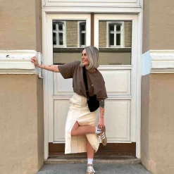 Jxdora long denim hw skirt