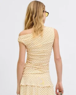 JXELVIRA MESH DRAPY TOP