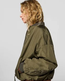 JXEMBER LACE UP BOMBER JACKET