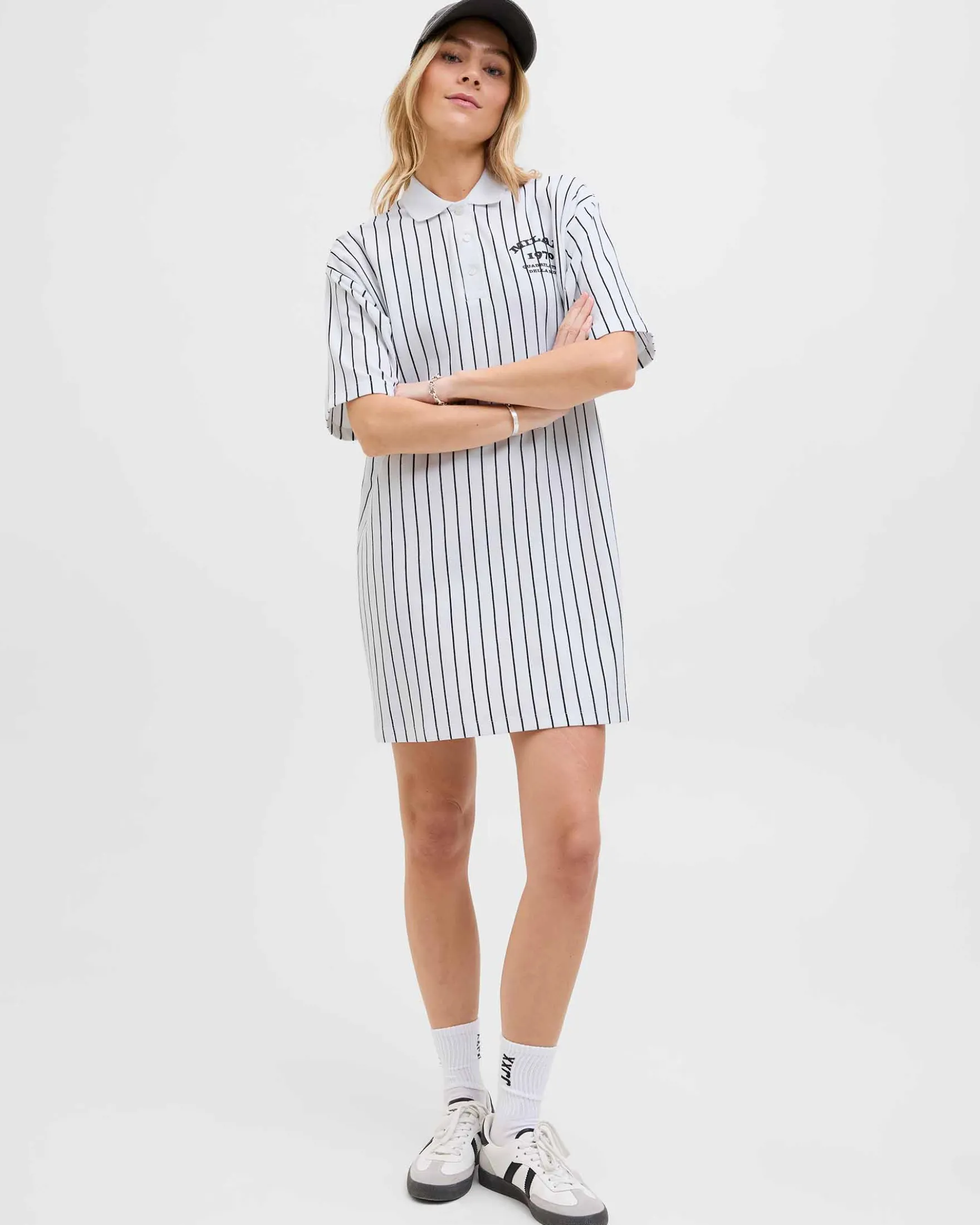 JXEMMA SS POLO SHORT DRESS