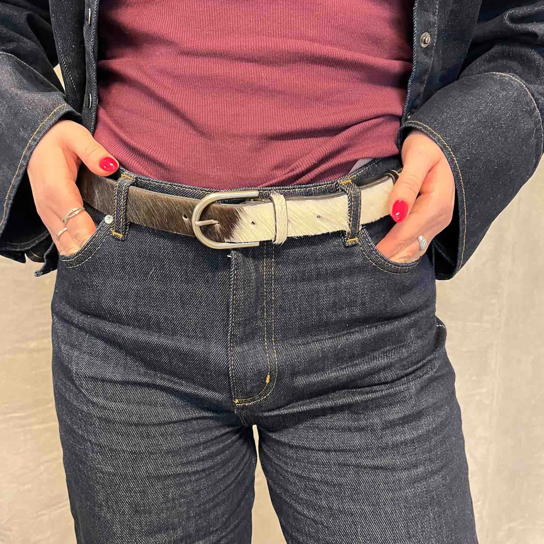 Jxenya cow leather belt