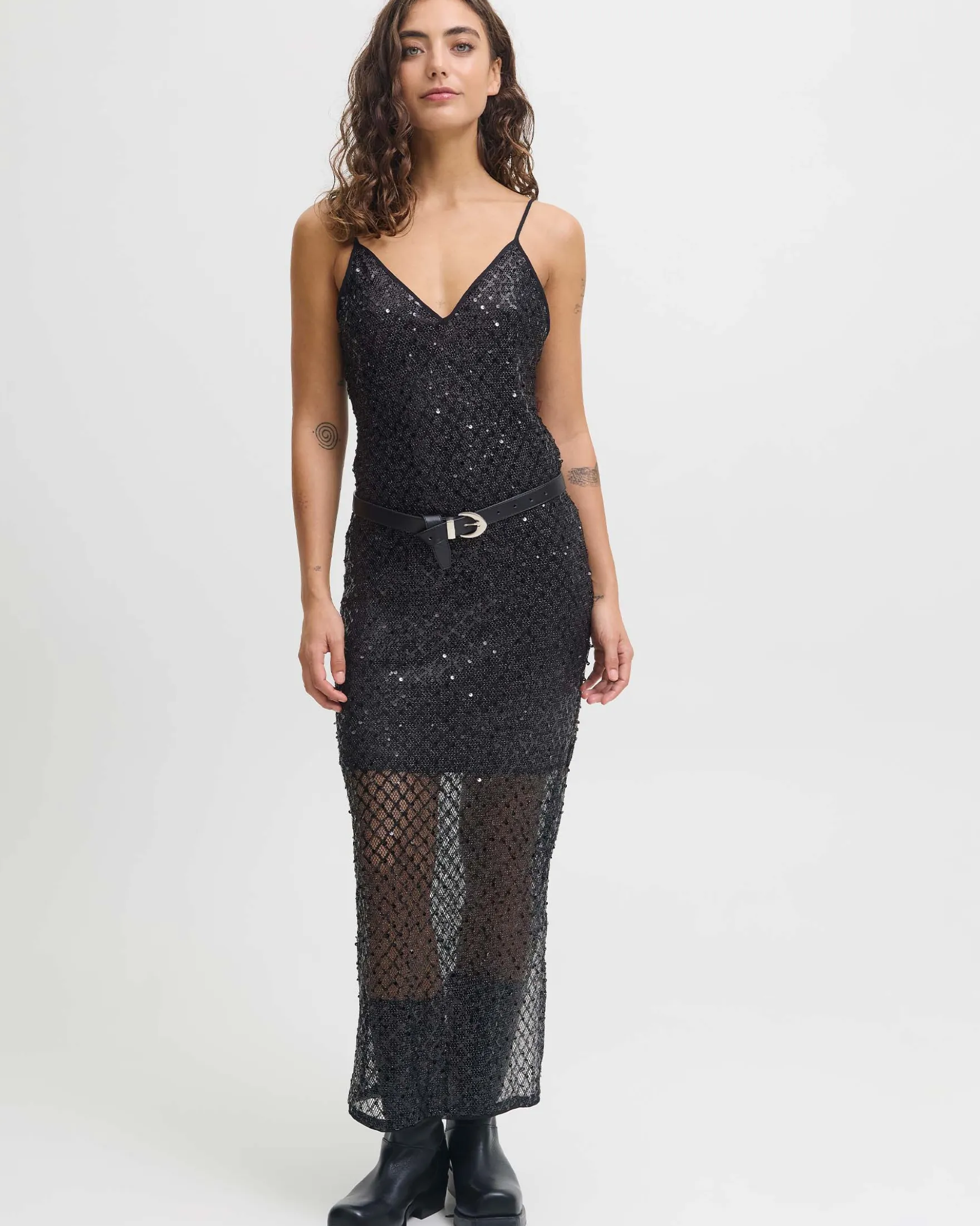 JXFIE GLITTER LONG DRESS