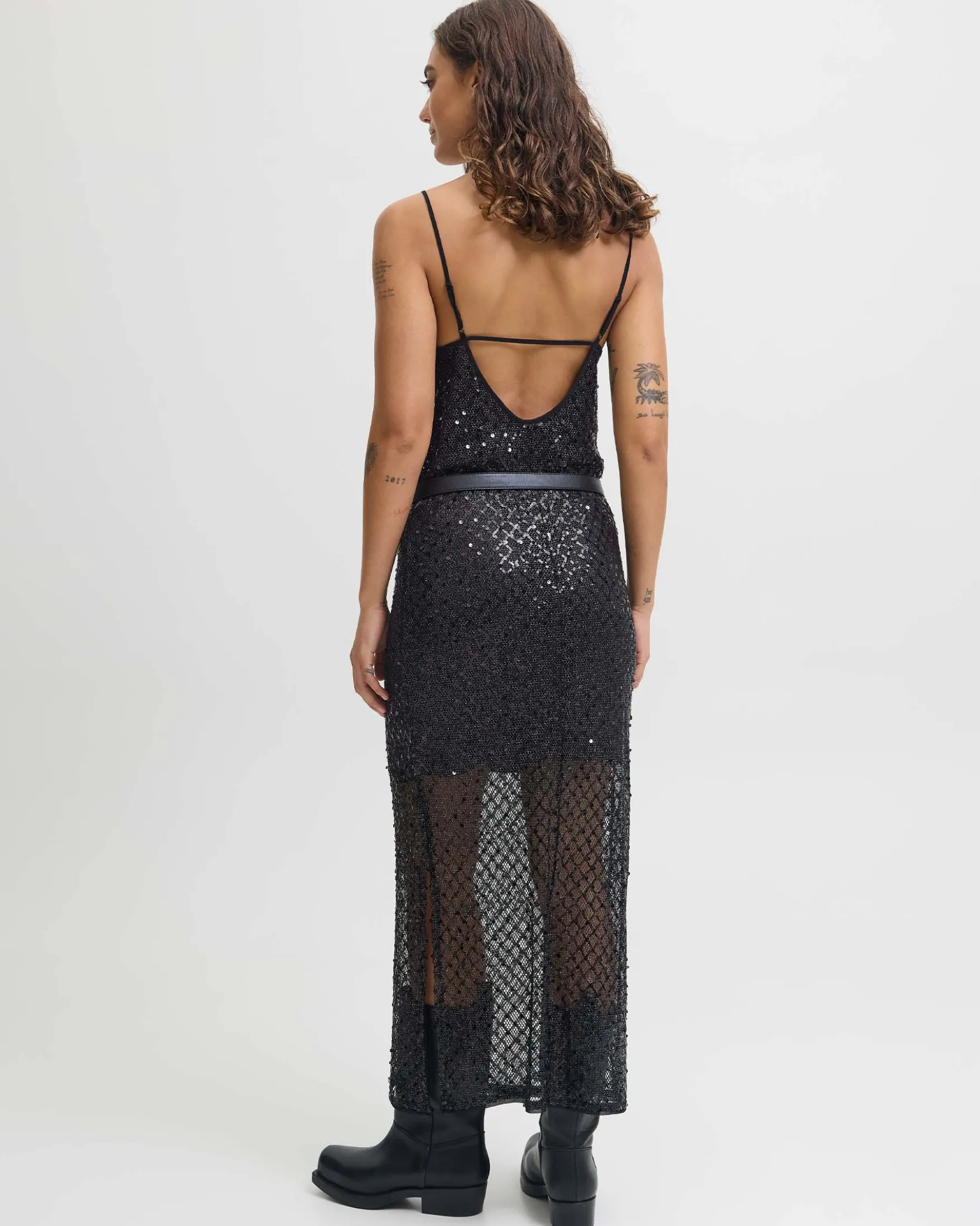 JXFIE GLITTER LONG DRESS