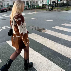 Jxhannah cow leather skirt