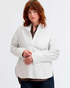 JXHENNA LS POPLIN PATCH SHIRT