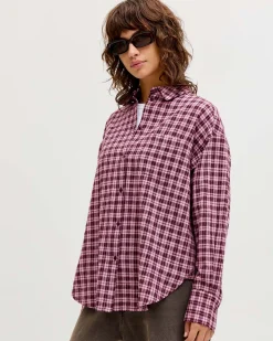 JXJAMIE FLANNEL DETAIL SHIRT