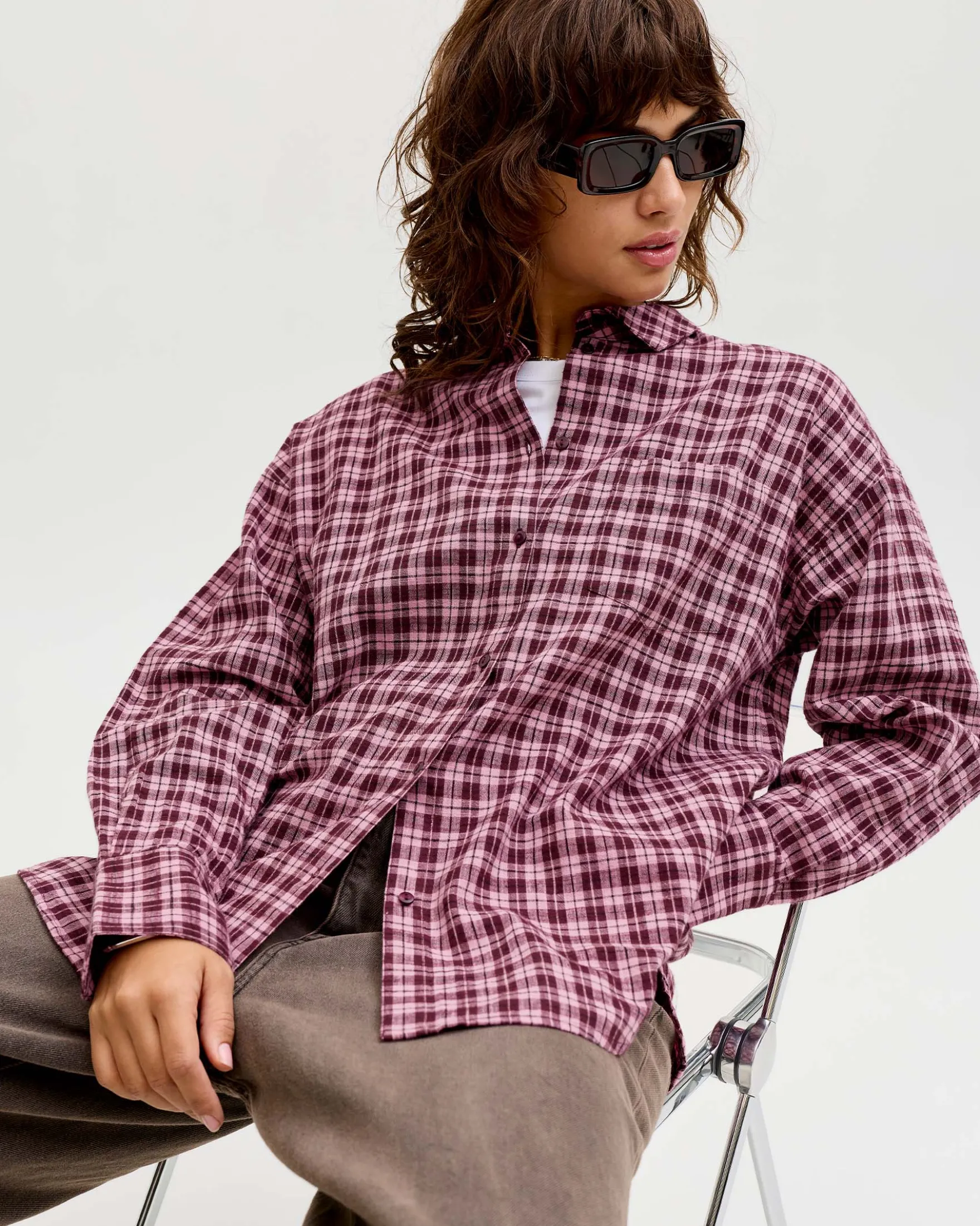 JXJAMIE FLANNEL DETAIL SHIRT