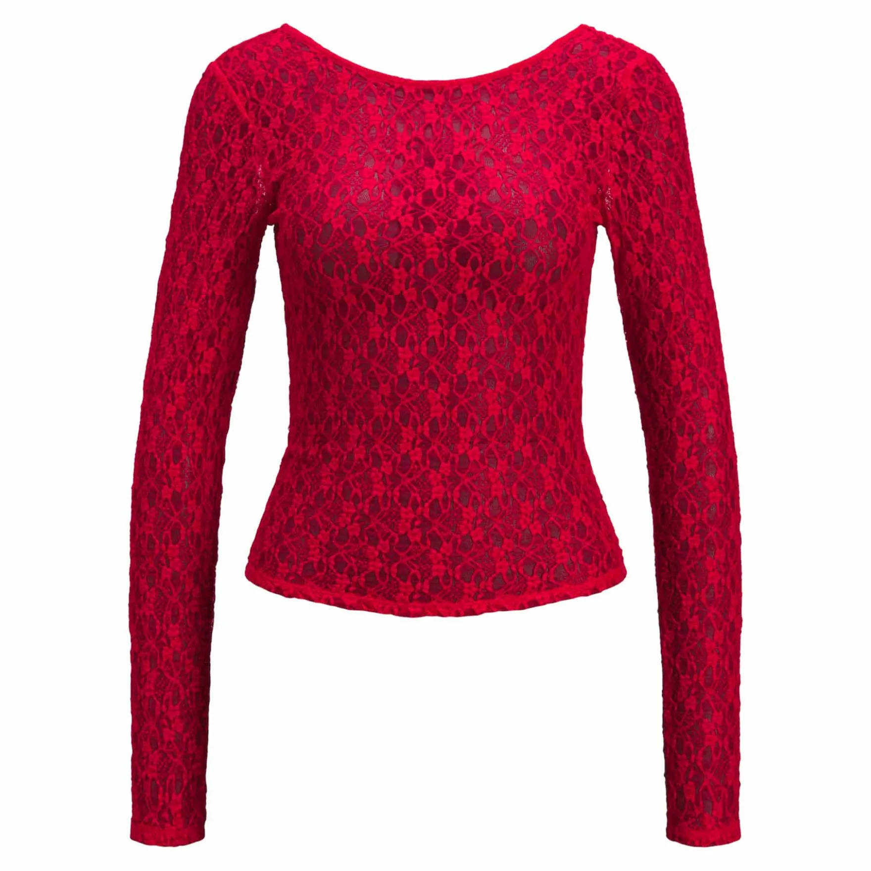 Jxleah lace ls deep back top