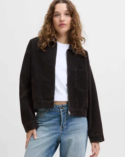 JXMIA FLOCK LS DENIM JACKET