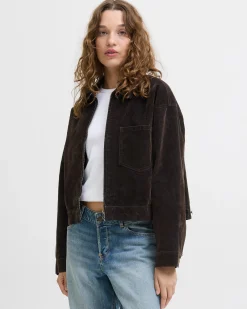 JXMIA FLOCK LS DENIM JACKET