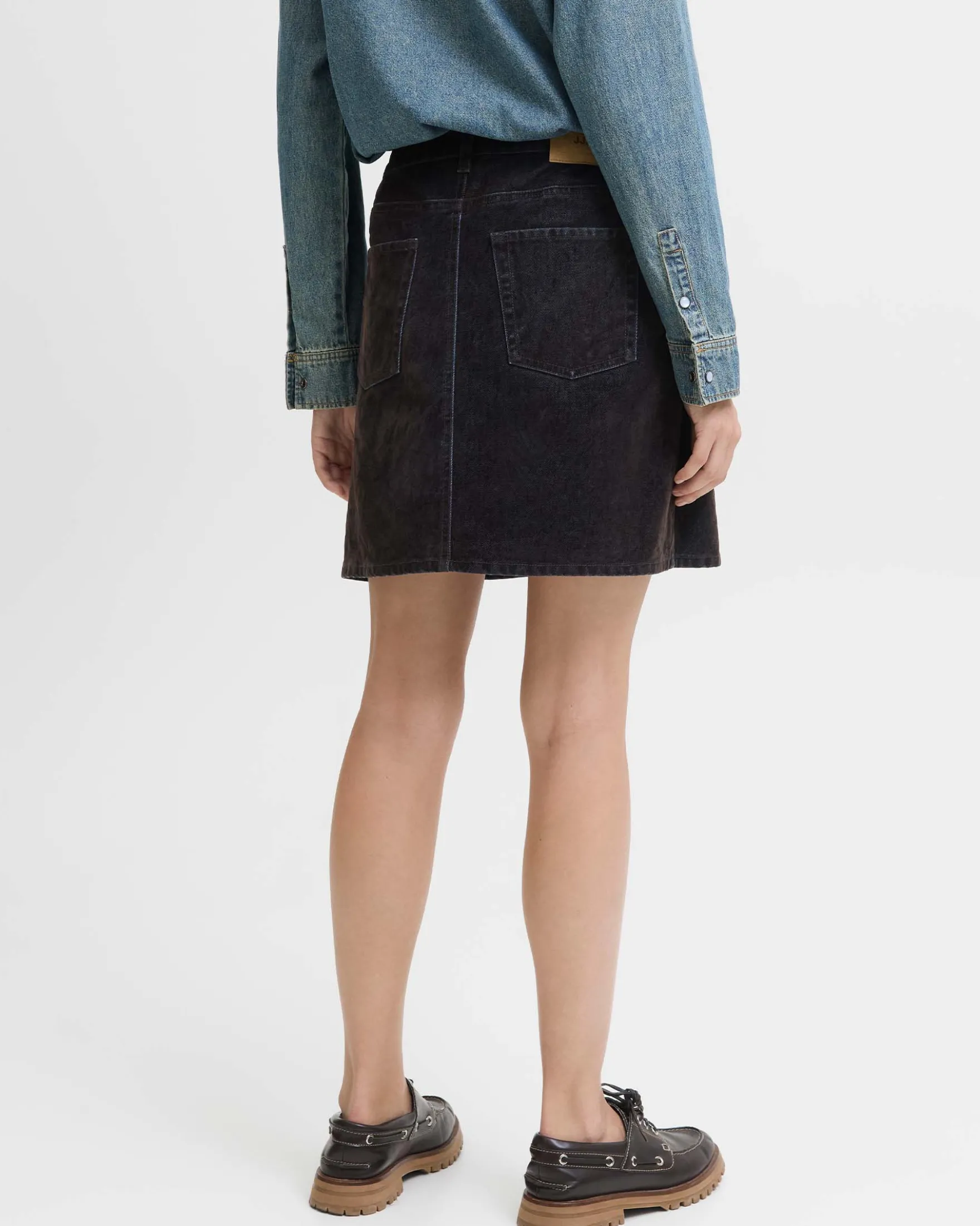 JXMIA FLOCK SHORT DENIM SKIRT