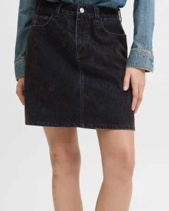 JXMIA FLOCK SHORT DENIM SKIRT
