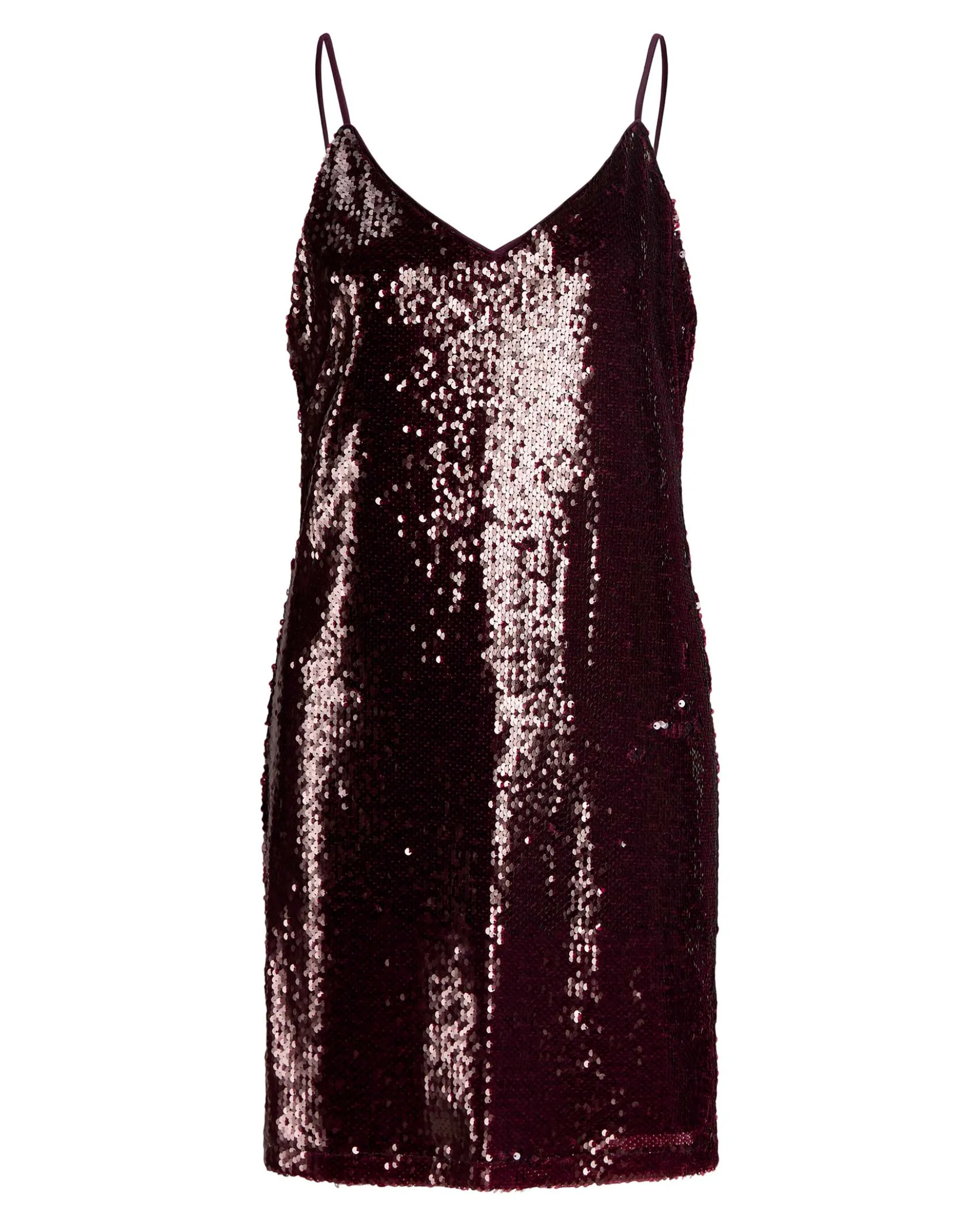 JXSIA SEQUIN SL V-NECK DRESS