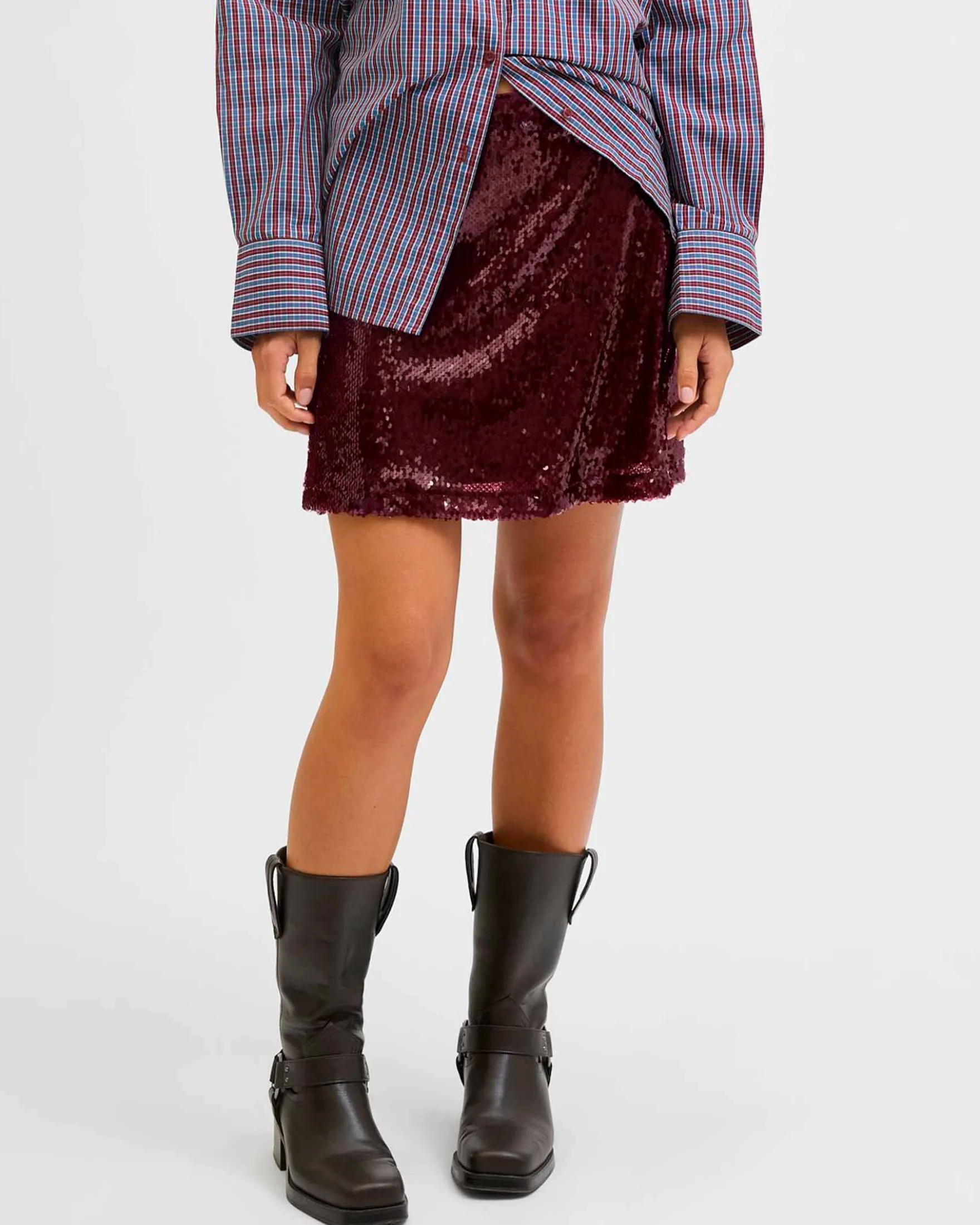 JXSIA TARA SEQUIN MINI SKIRT