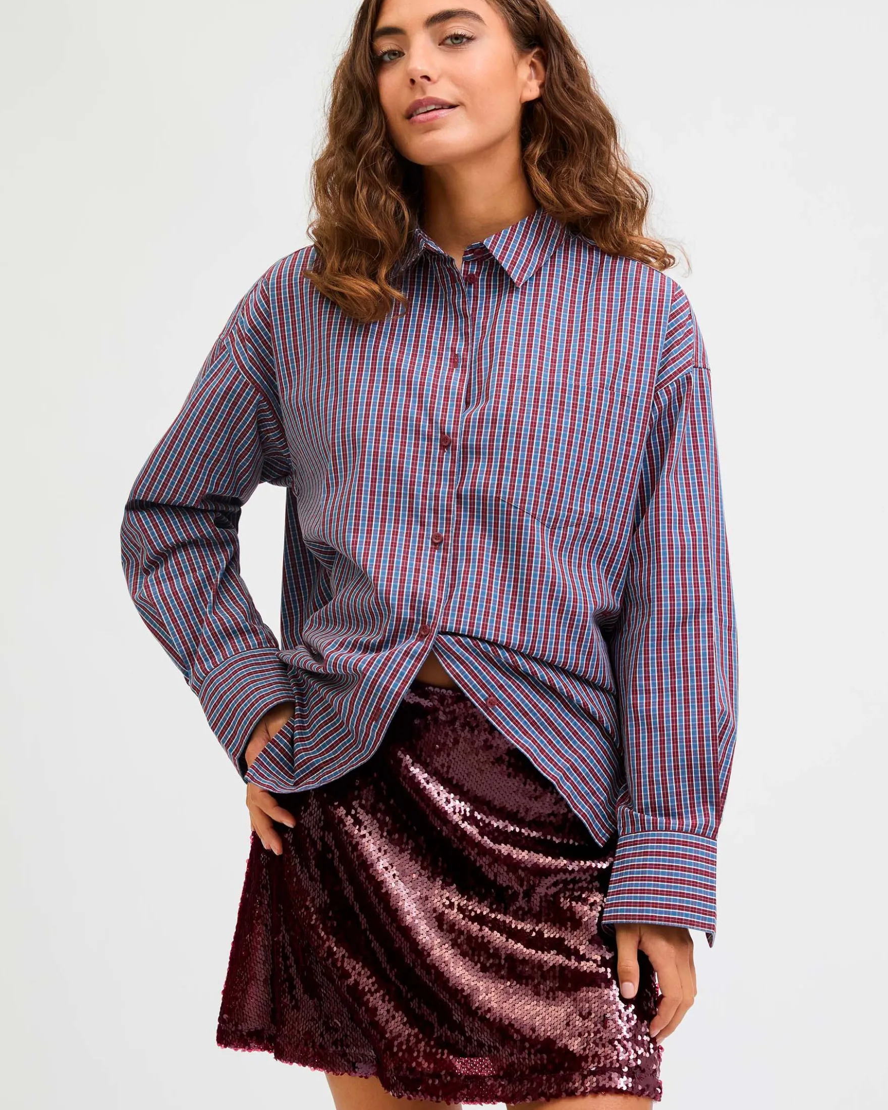 JXSIA TARA SEQUIN MINI SKIRT