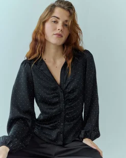 Kaira satin stone shirt