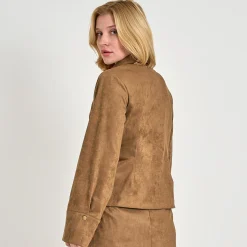 Leia faux suede shirt