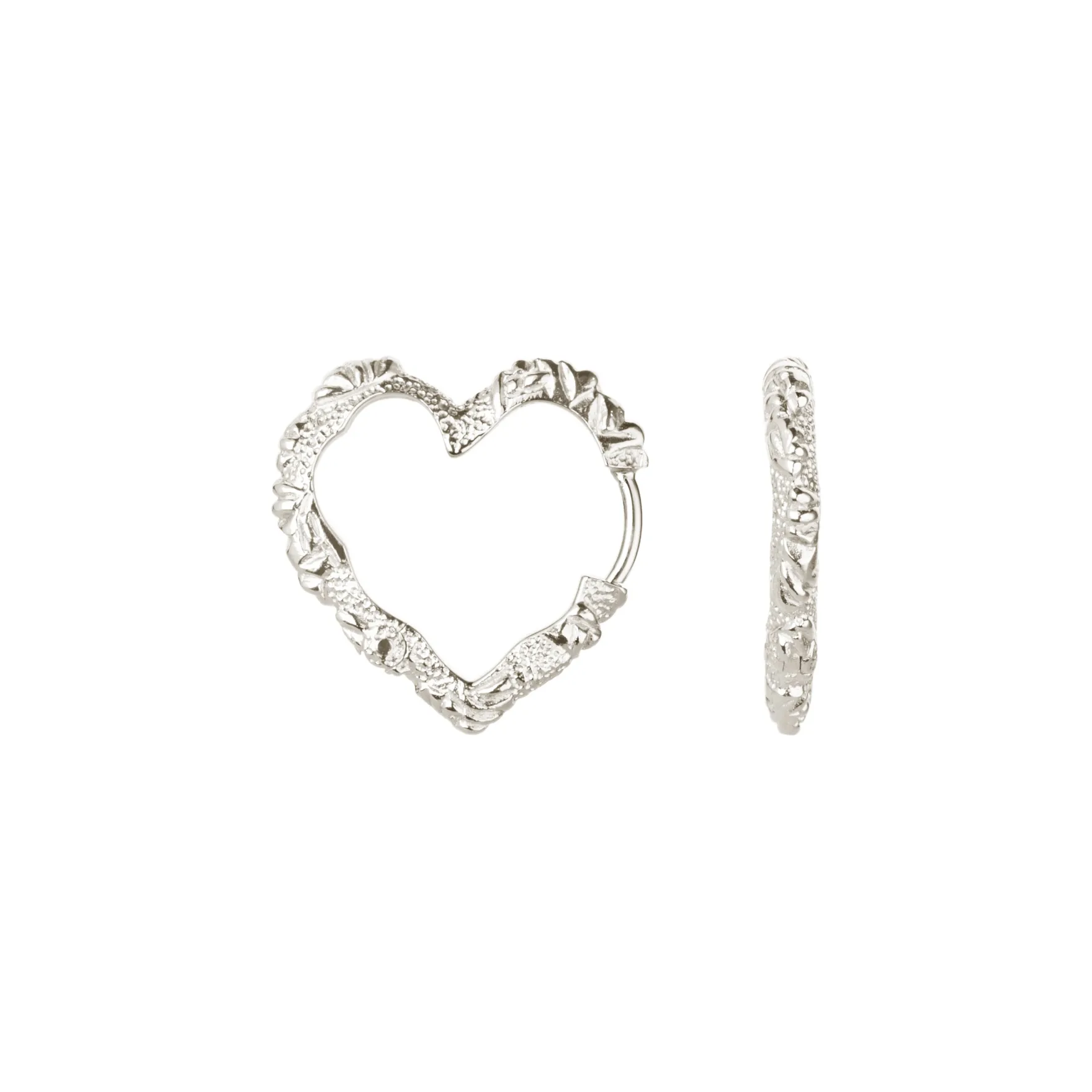 Medium Heart Crush Hoops