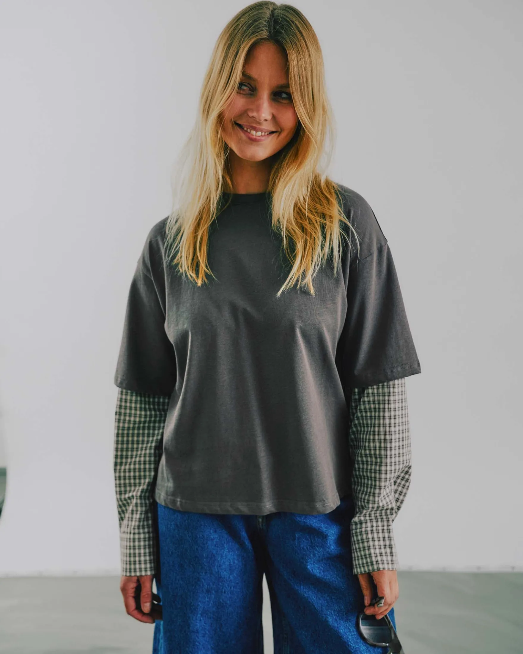 Mie oversize check ls
