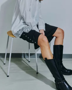 Milla studs bermuda shorts