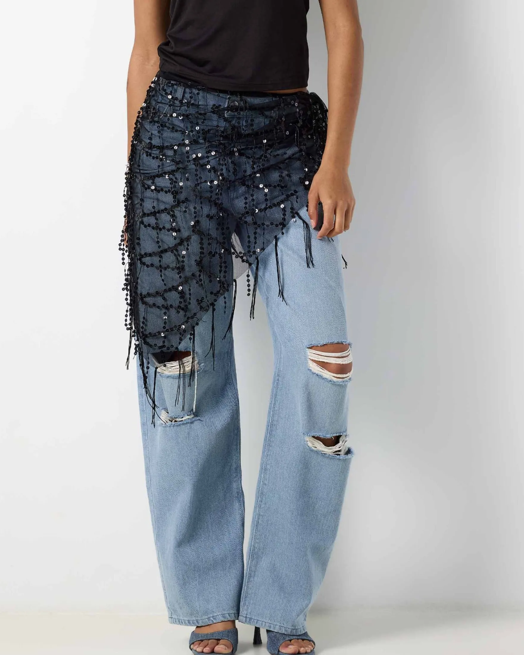 NMDAZZLE SEQUIN WRAP SKIRT