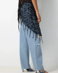 NMDAZZLE SEQUIN WRAP SKIRT