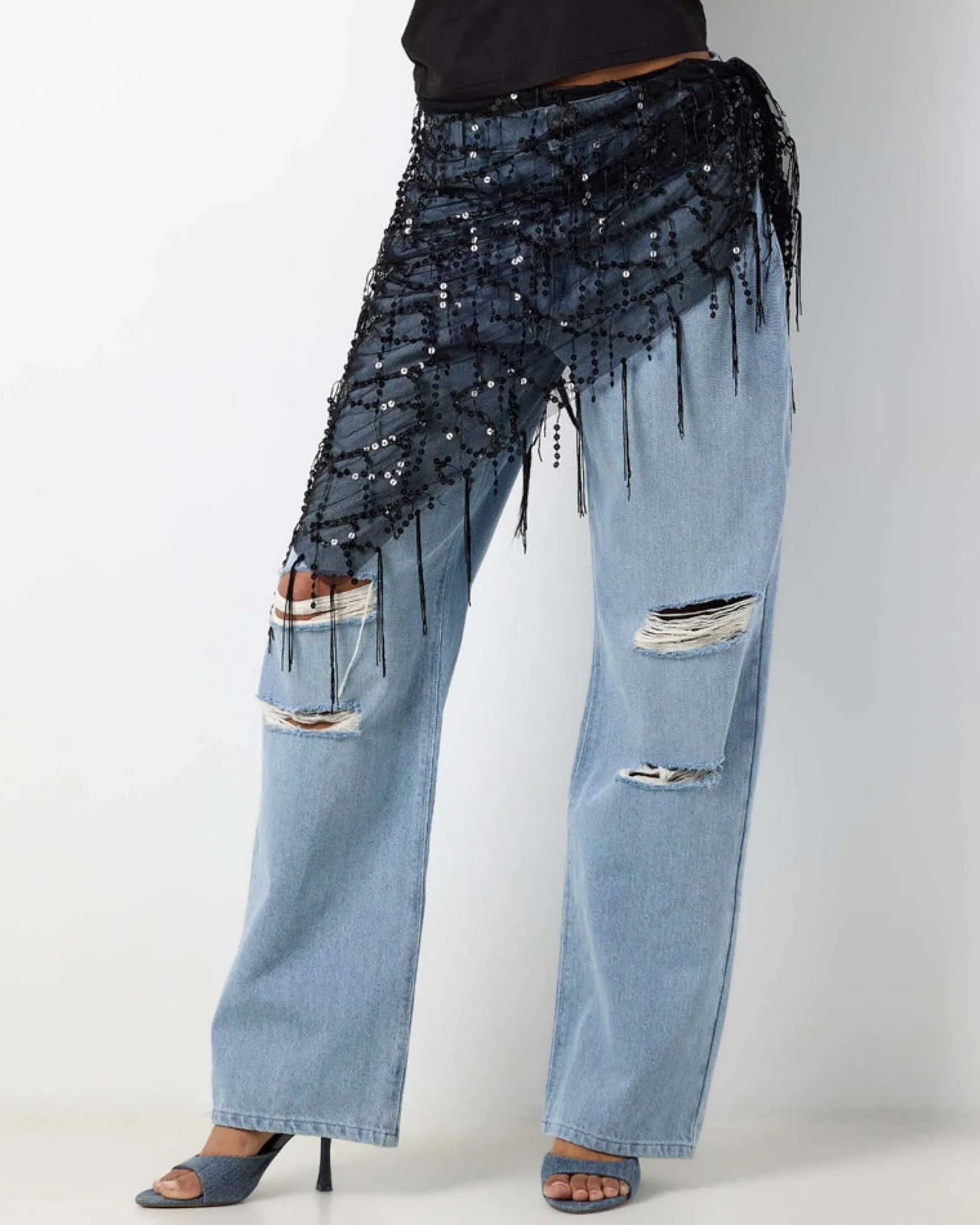 NMDAZZLE SEQUIN WRAP SKIRT