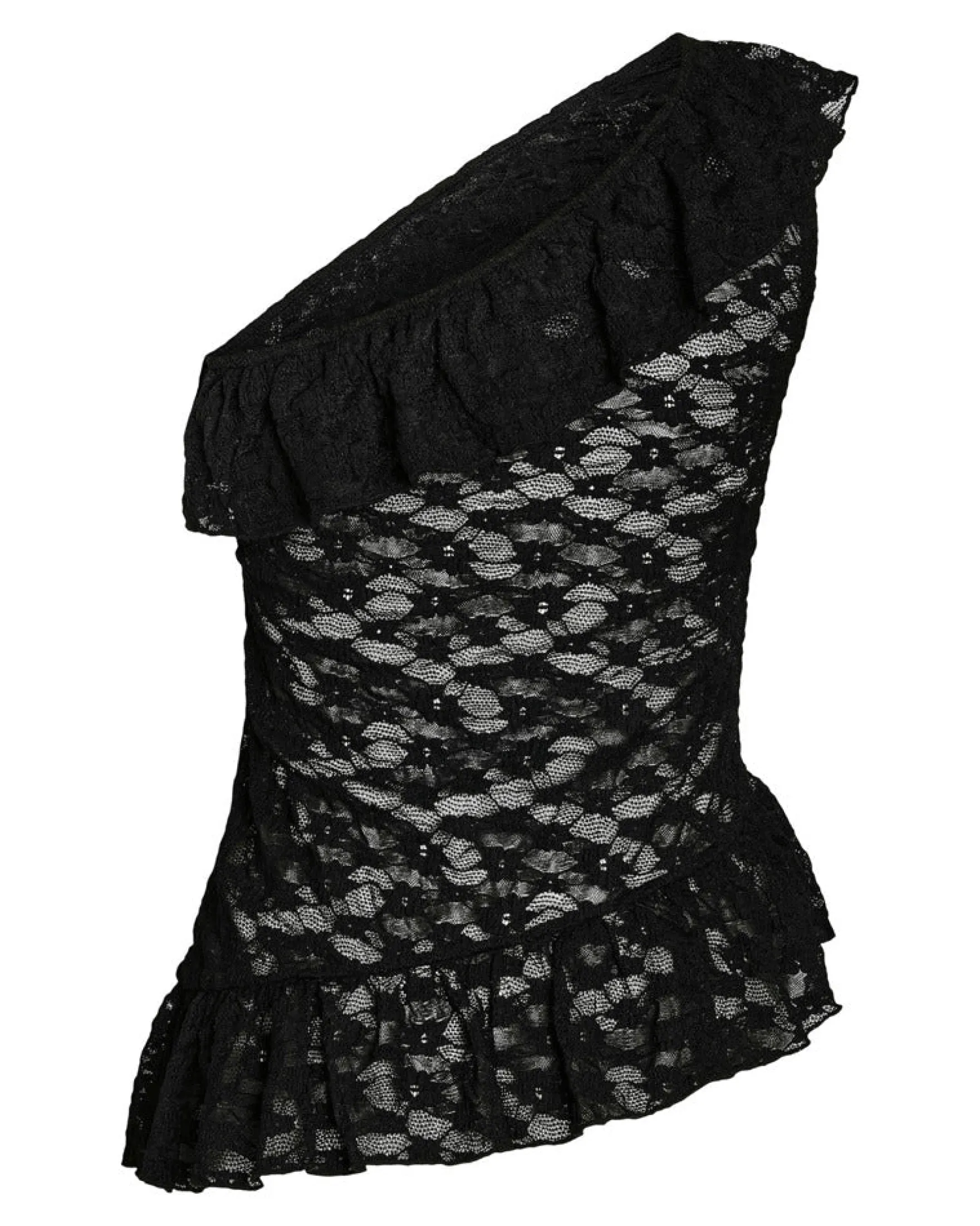 NMDEMI S/L LACE FRILL TOP