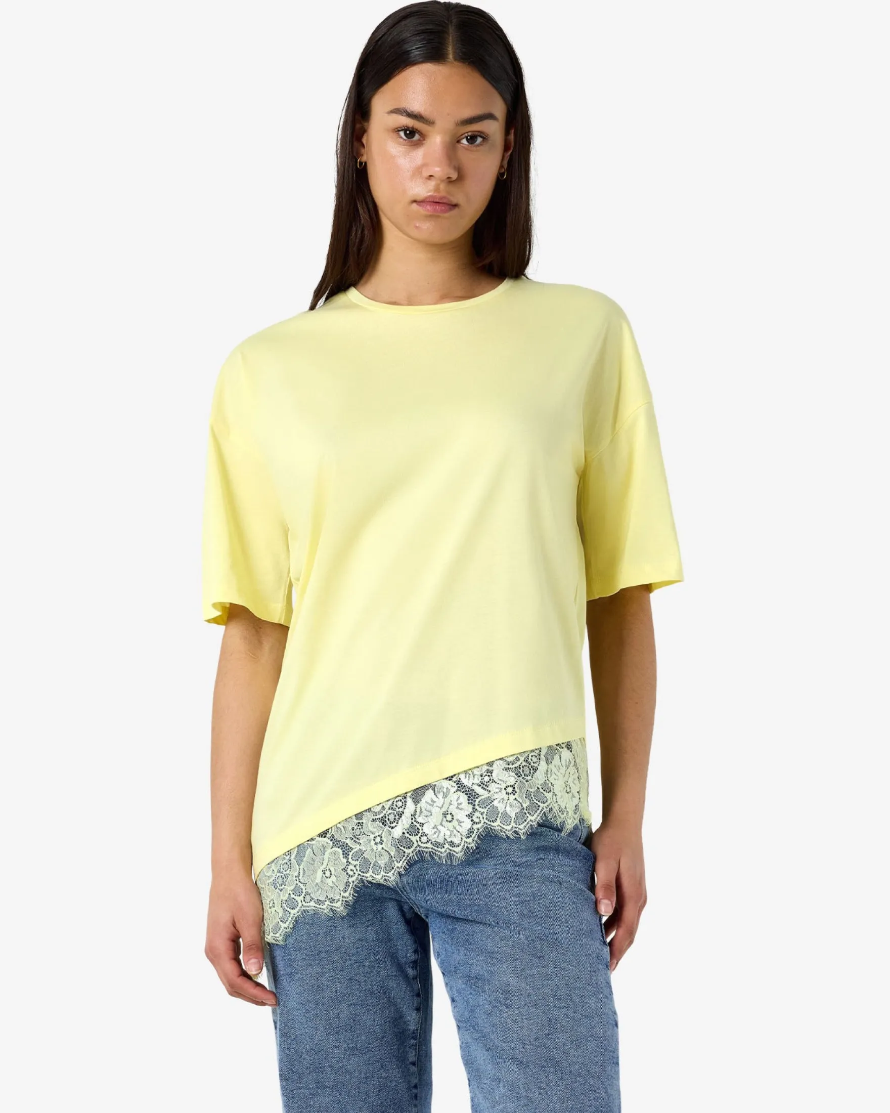 NMEASY LACE DETAIL T-SHIRT
