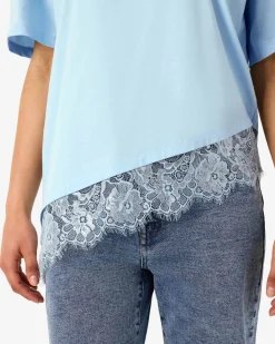NMEASY LACE DETAIL T-SHIRT